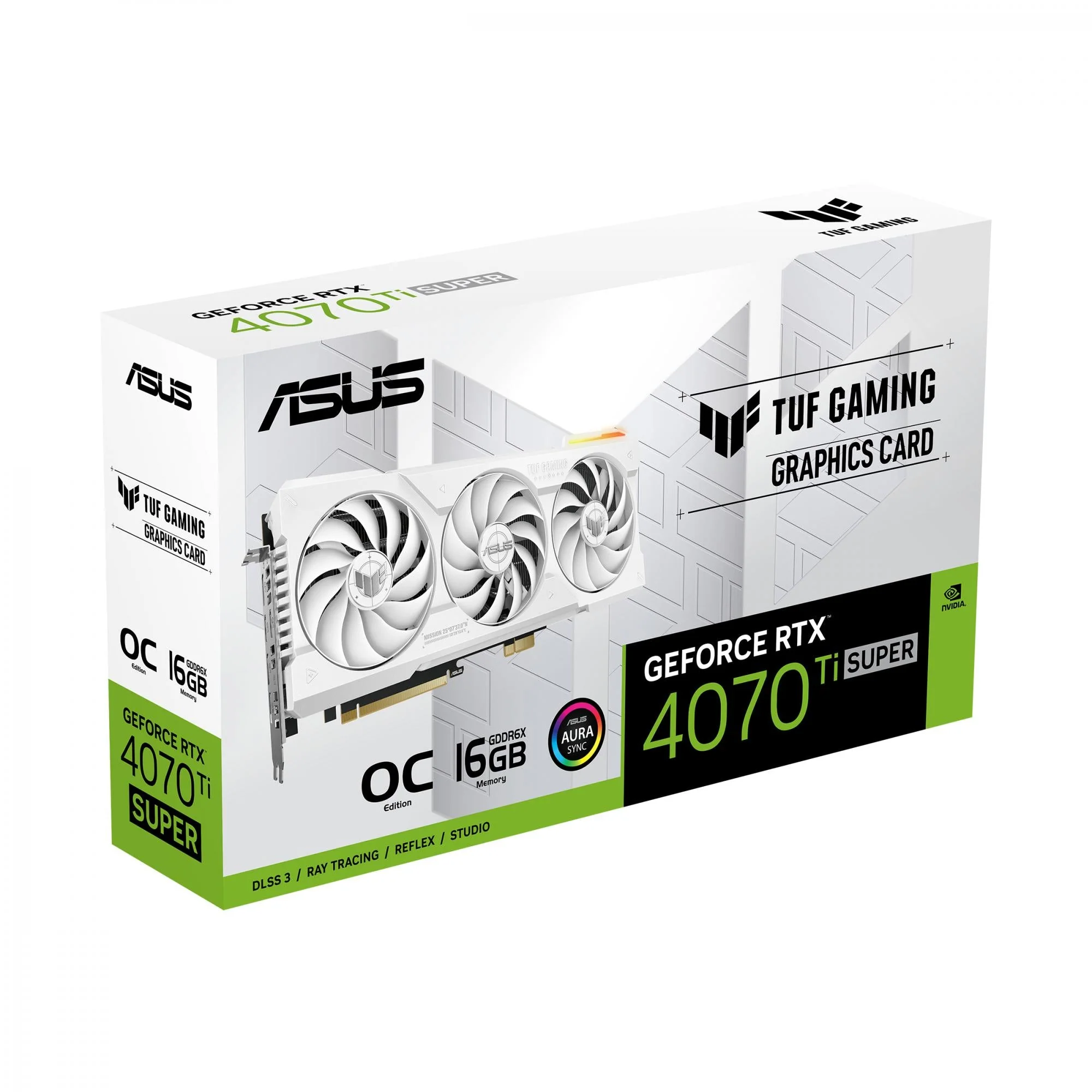 ASUS GeForce RTX 4070 TI SUPER 16GB TUF OC GAMING WHITE EDITION BTF