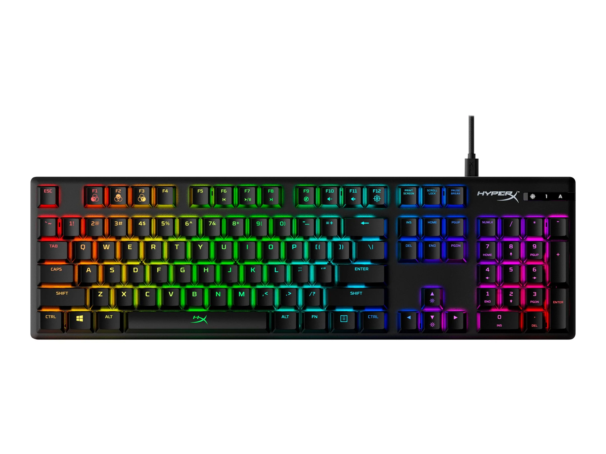 HyperX Alloy Origins Tastatur Mekanisk RGB/16.7 millioner farver Kabling USA