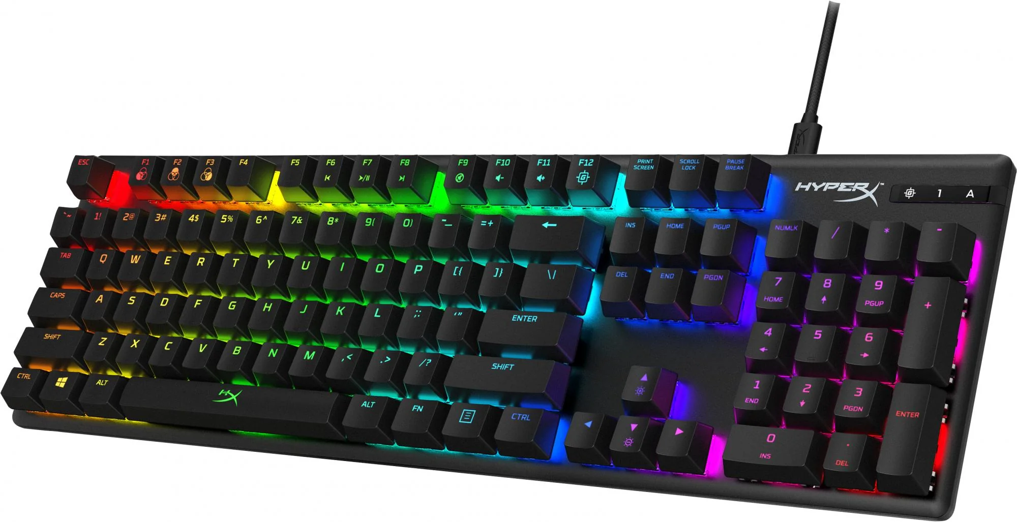 HyperX Alloy Origins Tastatur Mekanisk RGB/16.7 millioner farver Kabling USA