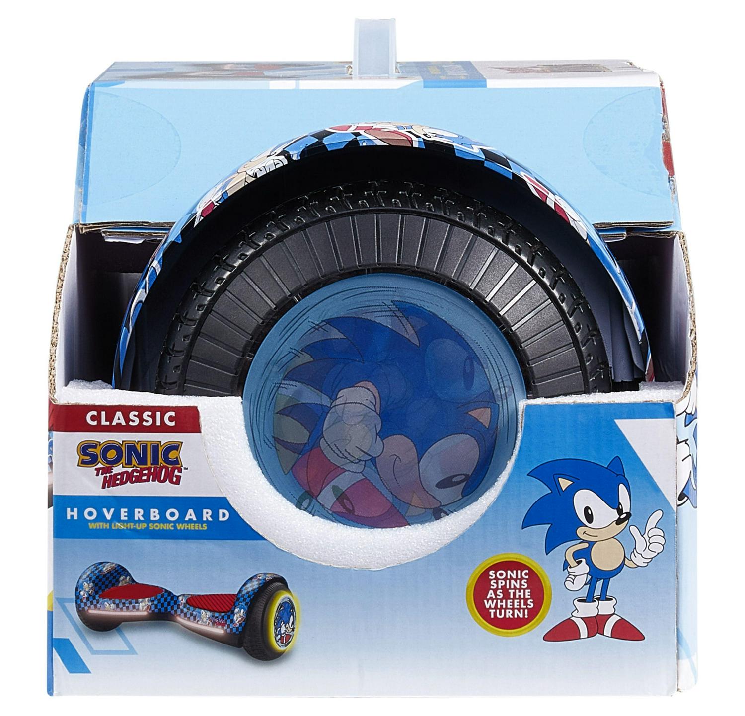 Sonic the Hedgehog Hoverboard with 3D LED Light up Wheels. Hoverboard for Kids. Ages 6 - 12. Blue