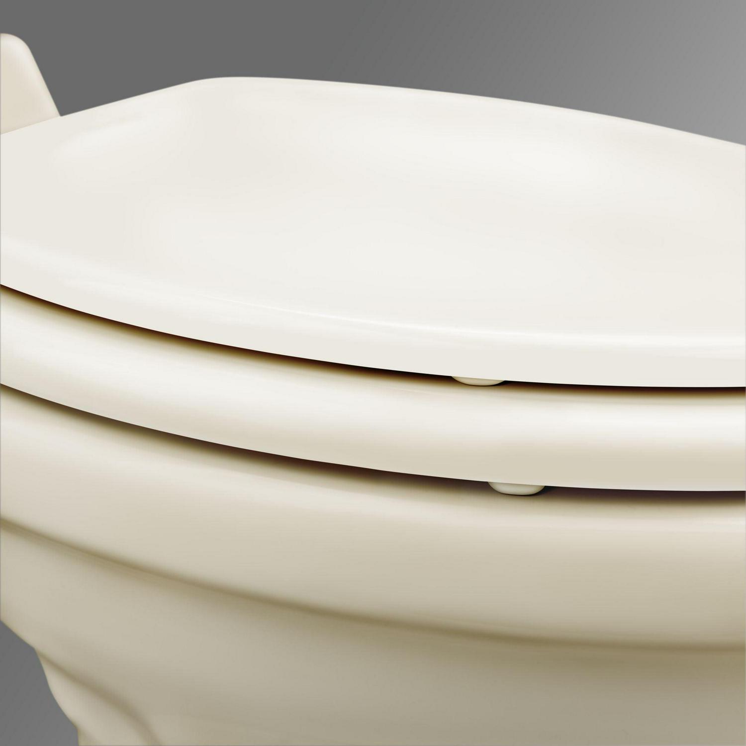 Dometic 320 RV Toilet - Gravity Flush with enameled wood seat - Standard Height Flush with Foot Pedal for RVs. Trailers. and Outdoor Campers