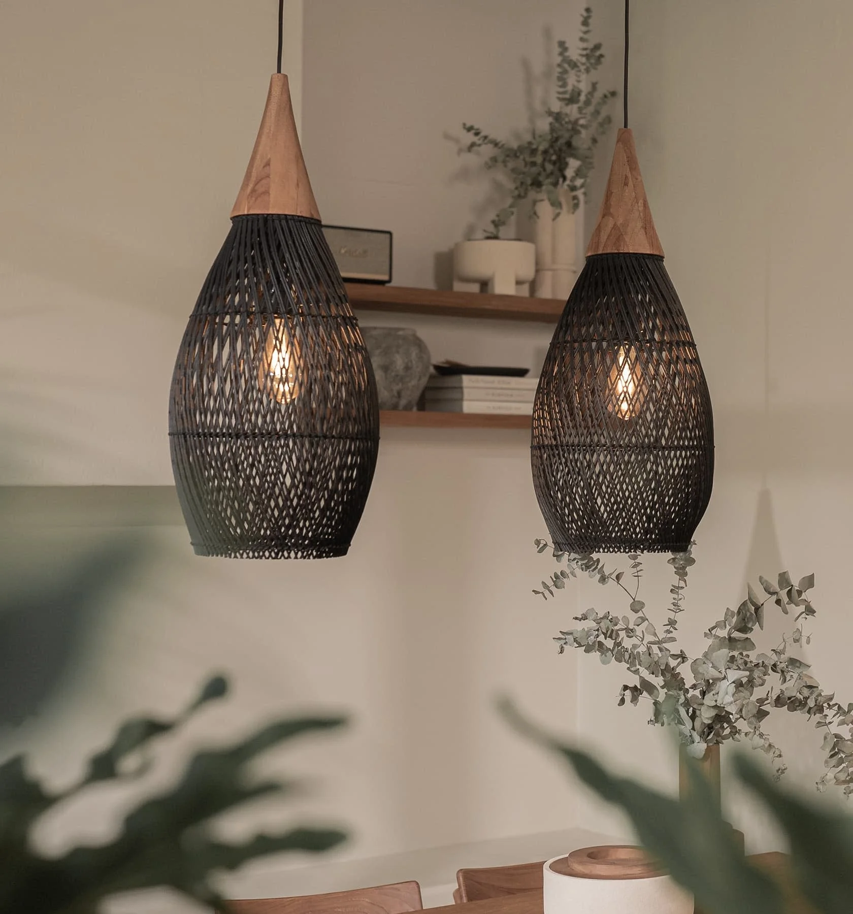 Arturesthome Japanese Style Wabi-sabi Style Rattan Pendant lampshade