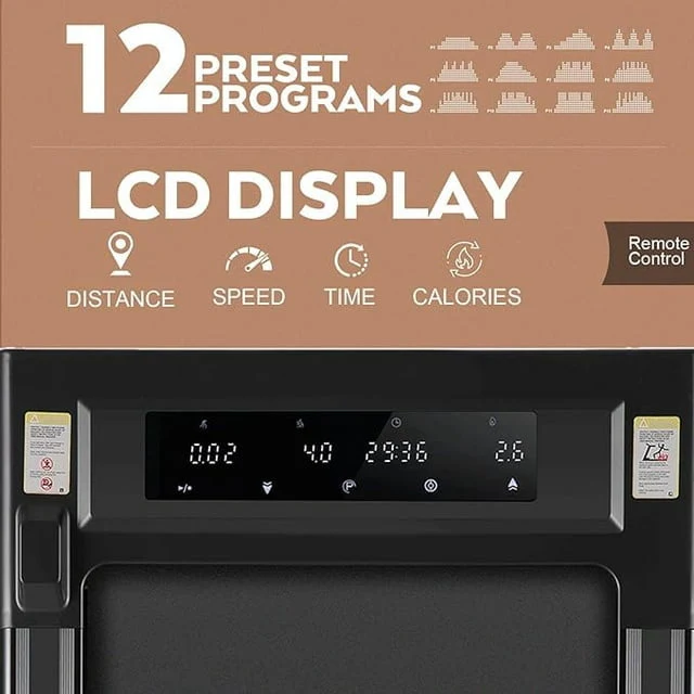 2 in 1 Folding Walking pad Treadmill, Jogging Running Under Desk Treadmill with Remote Control,Portable-Slim-Compact Treadmill for Home&Office（Black）