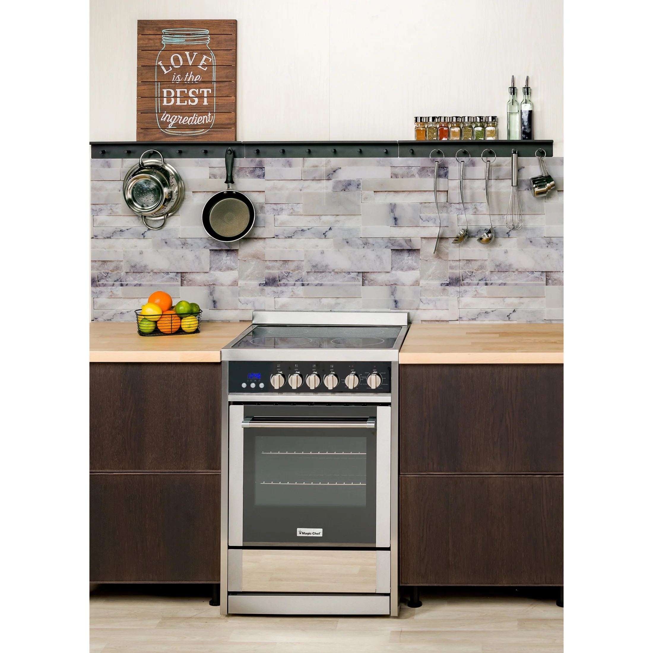 Magic Chef 2.2 cu. ft. Electric Range with Convection in Stainless Steel in Stainless Steel