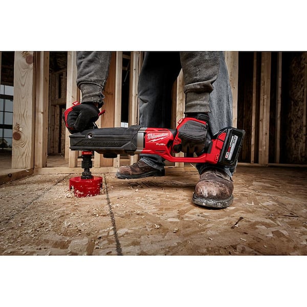 M18 FUEL 18-Volt Lithium-Ion Brushless Cordless GEN 2 SUPER HAWG 7/16 in. Right Angle Drill with M18 FUEL Hackzall
