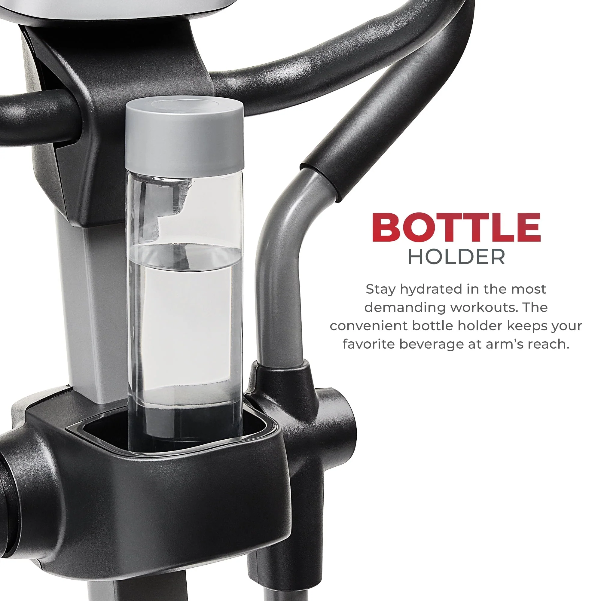 Sunny Health & Fitness Magnetic Elliptical Trainer Elliptical Machine w/ Device Holder, Programmable Monitor and Heart Rate Monitoring, High Weight Capacity - SF-E3912