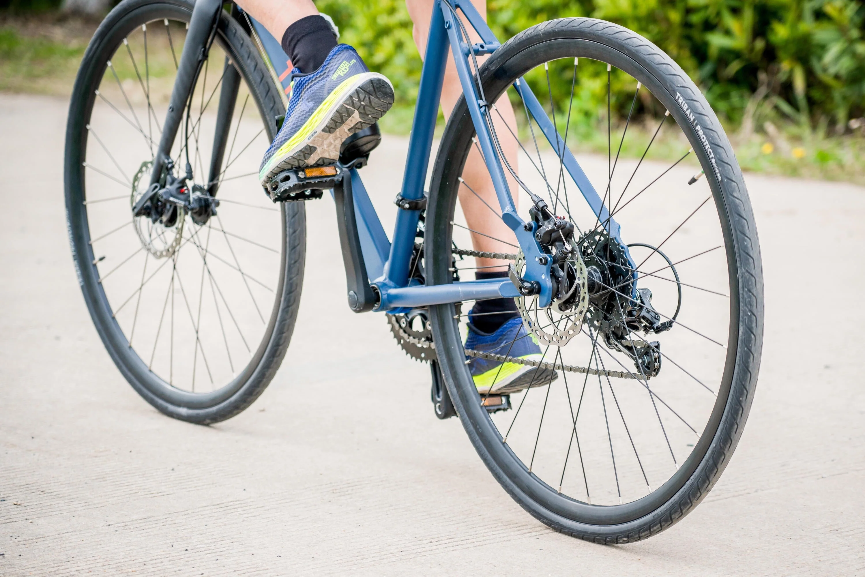 Decathlon Triban RC120, Aluminum Road Bike with Disc Brakes, 700c, Extra Large, Blue