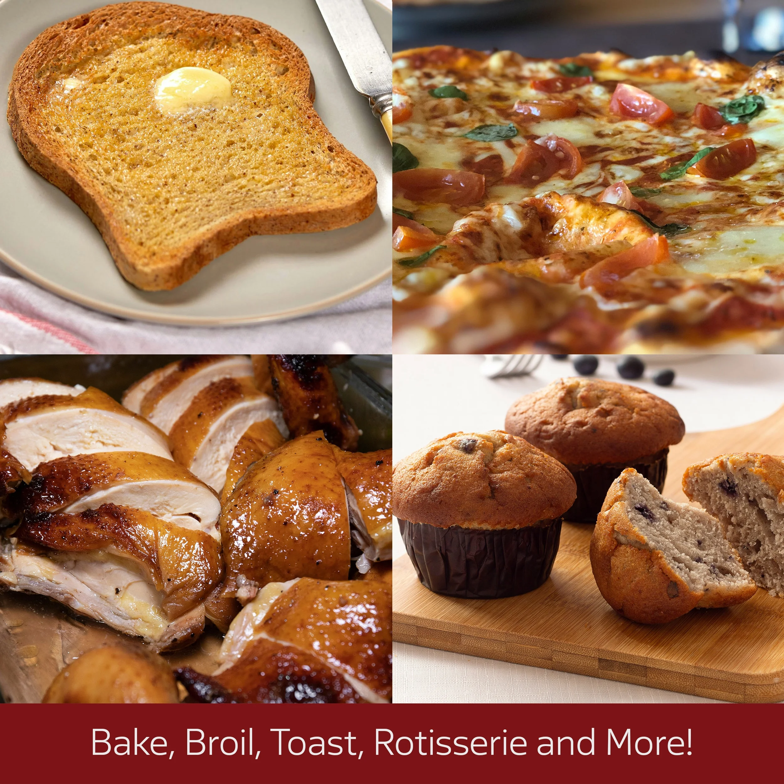 MegaChef 45 Quart Electric French Door Rotisserie Convection Counter Top Oven