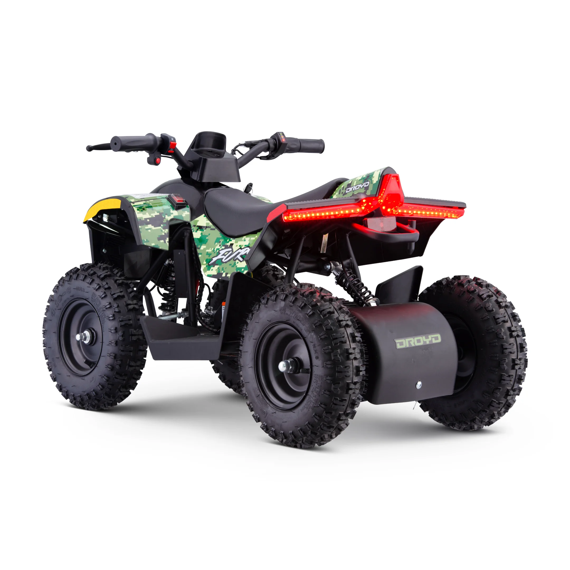 Droyd Fury Electric Youth ATV, 36V 500W Brushless Motor, Dual Suspension, Max Speed 15 mph, Offroad