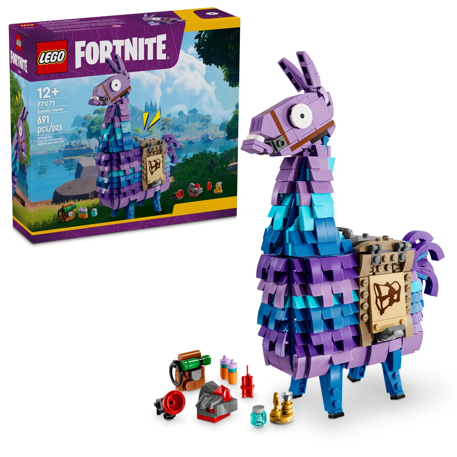 LEGO Fortnite Battle Bus and Supply Llama Building Se