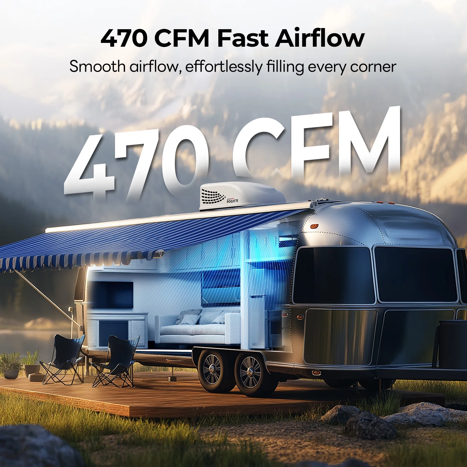 RV Air Conditioner 13500 BTU Rooftop AC Unit, Instacool with R32 Refrigerant & Wired Controller