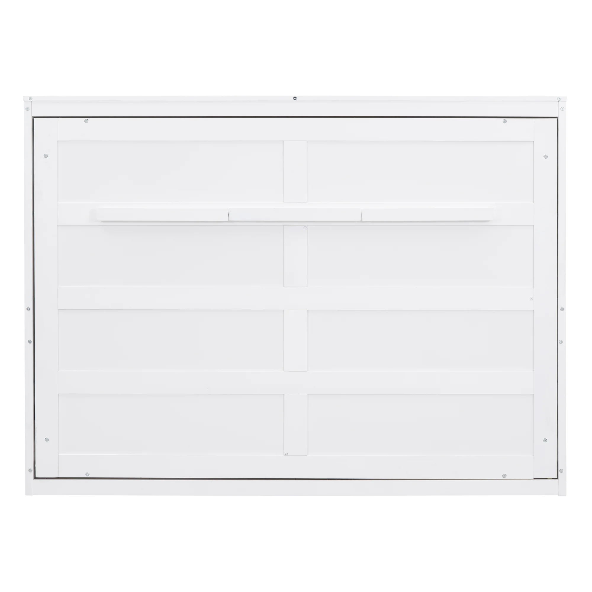 Harper & Bright Designs Full Size Murphy Bed Space-Saving Foldable Wooden Wall Bed with a Shelf for Guest Room Home Office, Gray