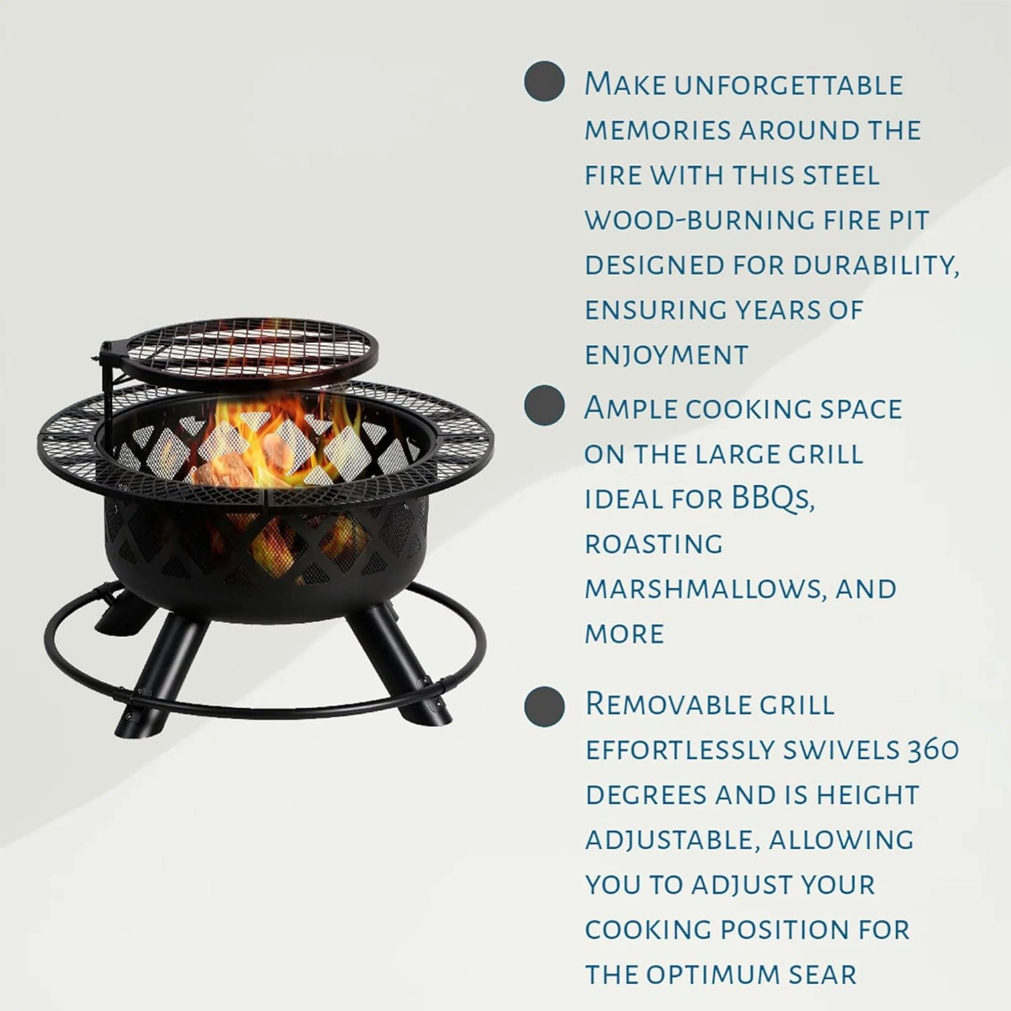 Four Seasons Courtyard Wood Burning Fire Pit Backyard Patio Fireplace