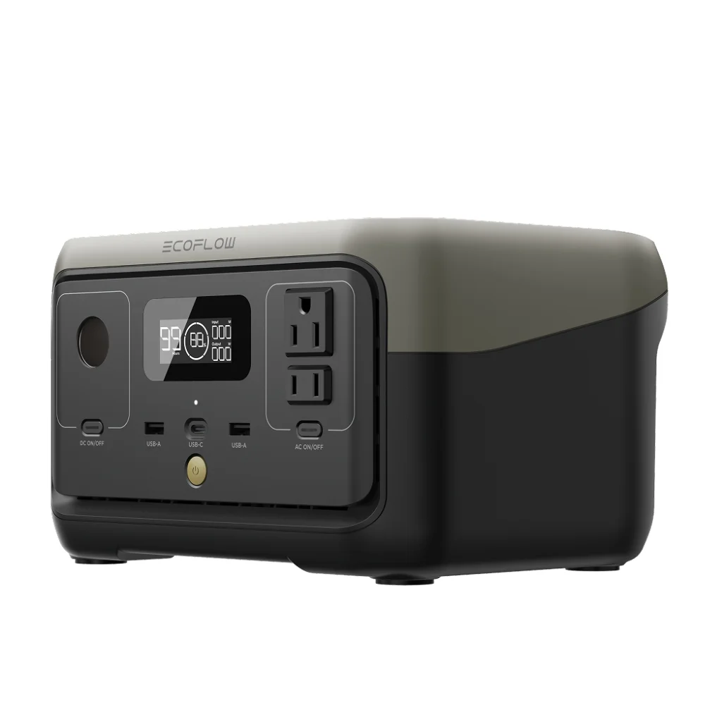 EF EcoFlow Portable Power Station RIVER 2 240,243wh LiFePO4 Battery/1 Hour Fast Charging, 600W Output Solar Generator (Solar Panel Optional) for Outdoor Camping,Home Use,RV,Walmart Exclusive